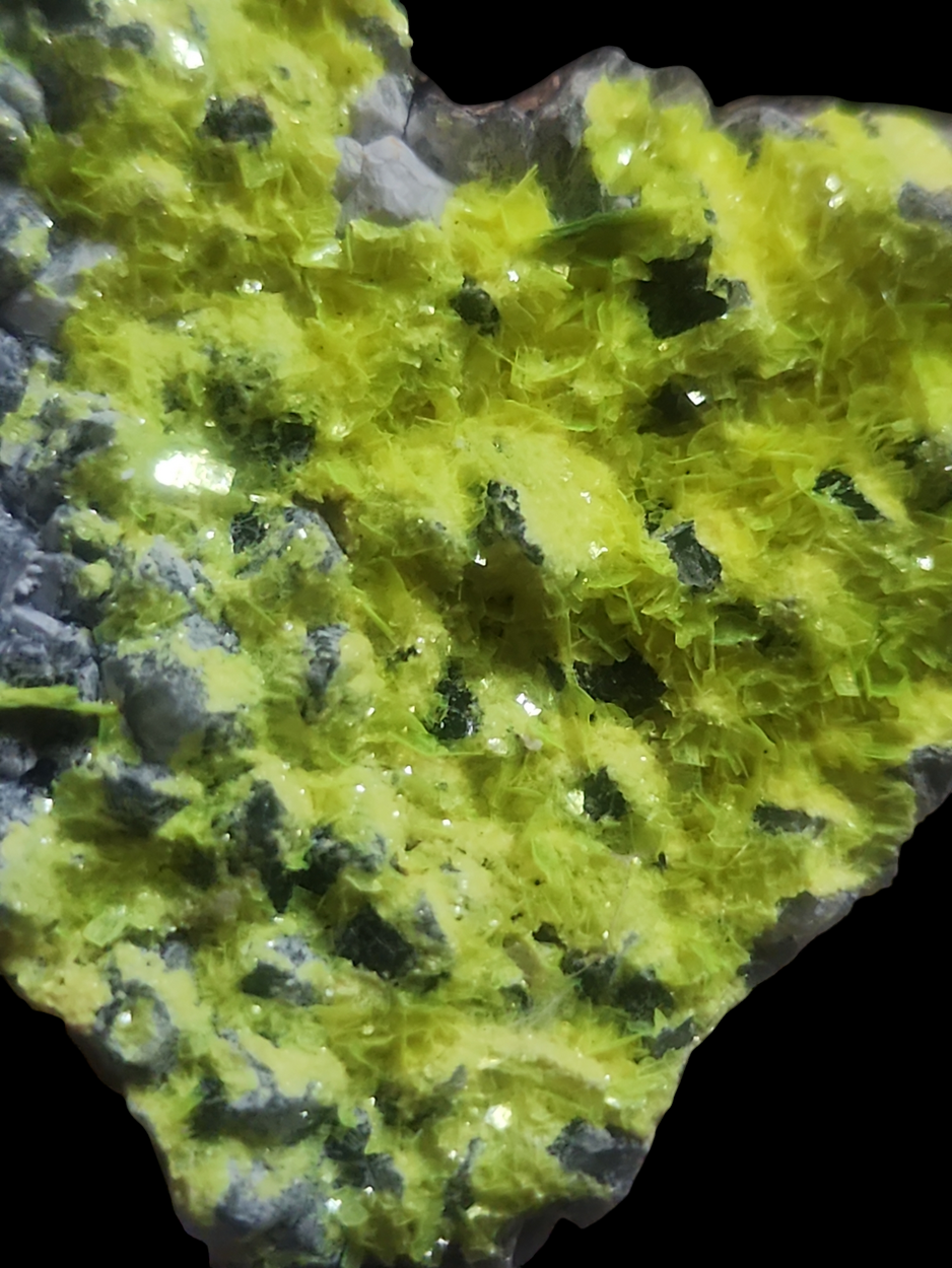 Autunite On Quartz