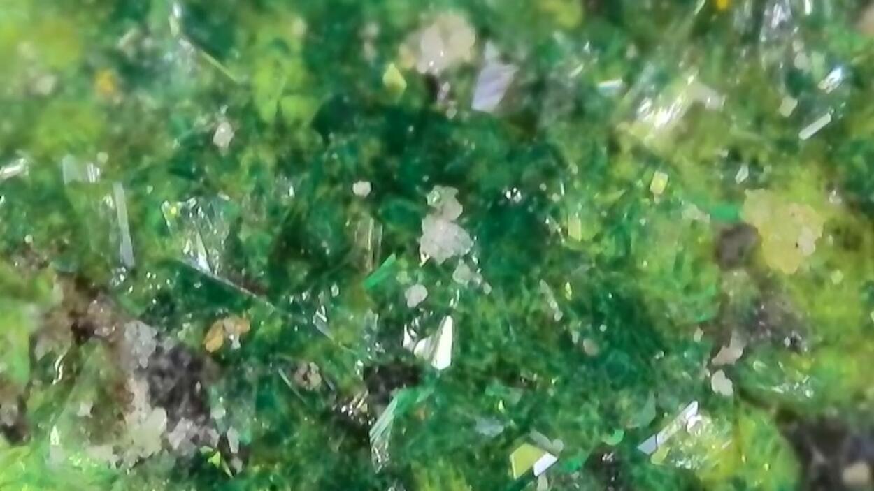 Andersonite With Uraninite & Pyrite