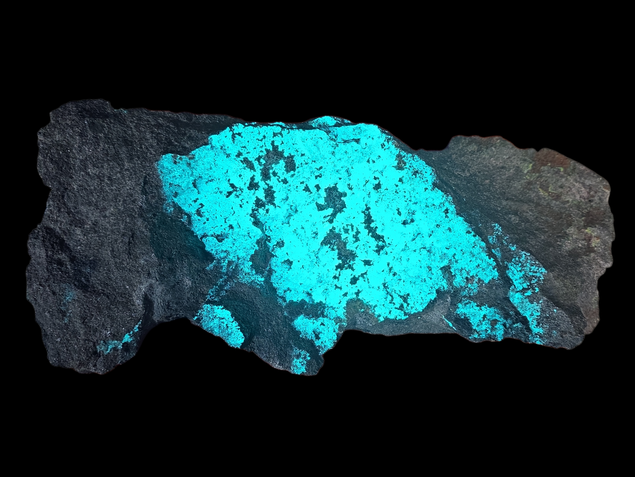 Andersonite On Uraninite In Sandstone With Pyrite