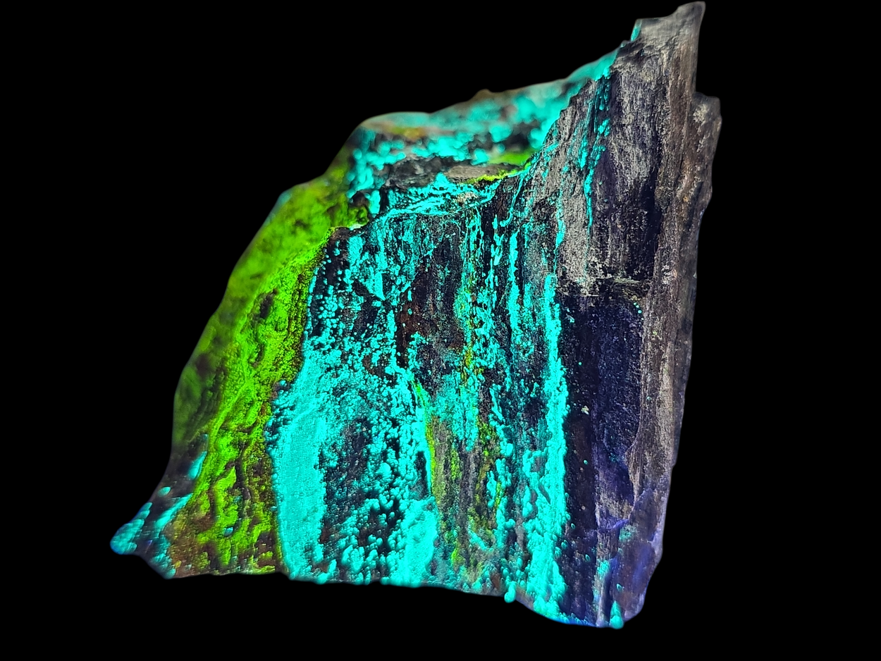 Andersonite With Natrozippeite Psm Petrified Wood