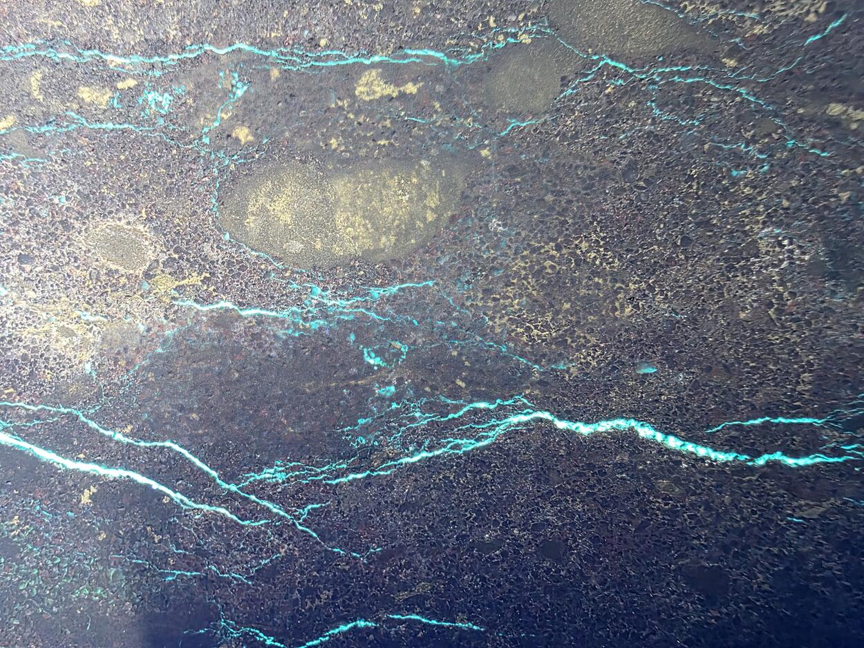 Andersonite With Uraninite & Pyrite In Sandstone