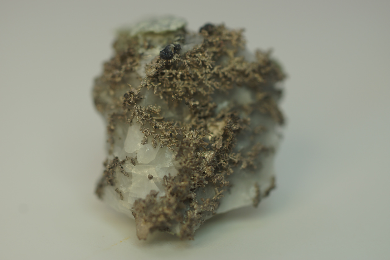 Silver Acanthite & Calcite