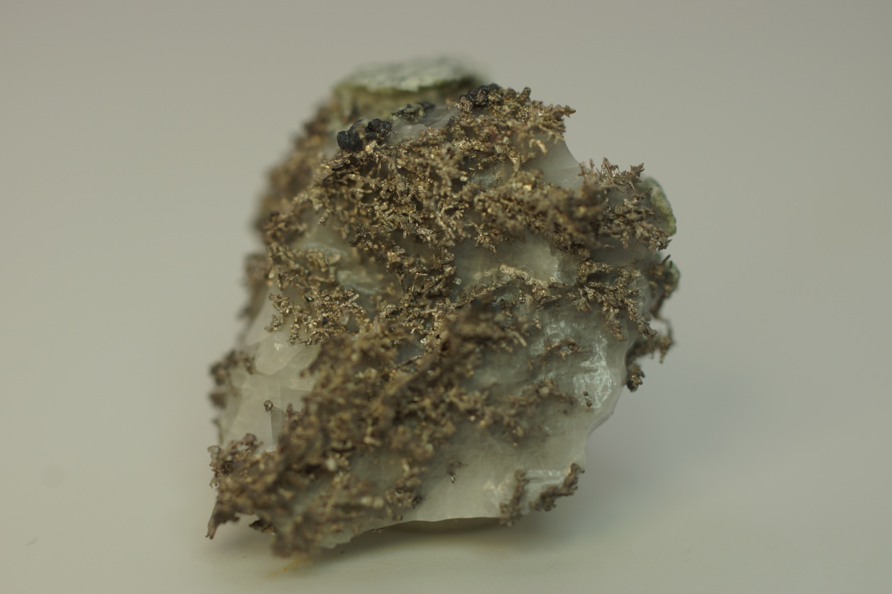 Silver Acanthite & Calcite