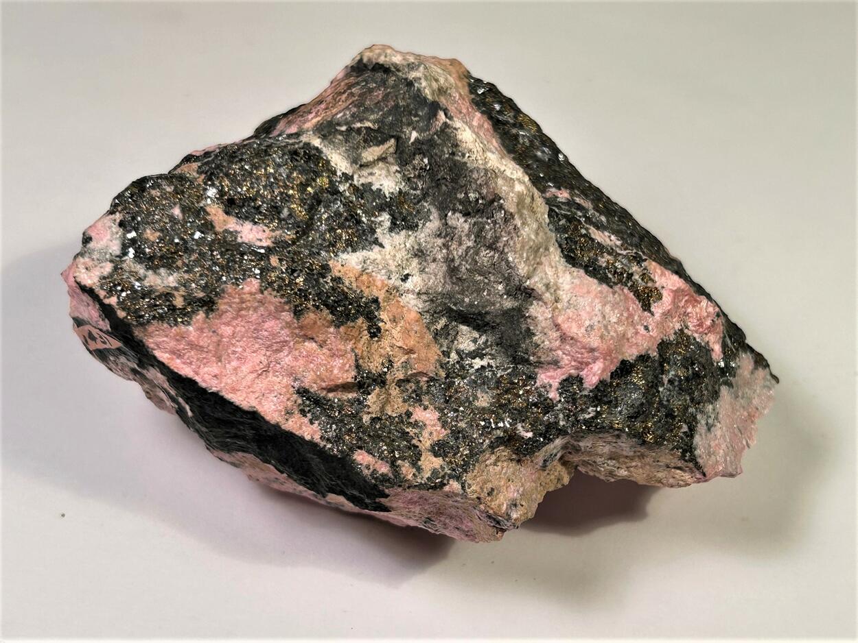 Chalcopyrite & Rhodonite