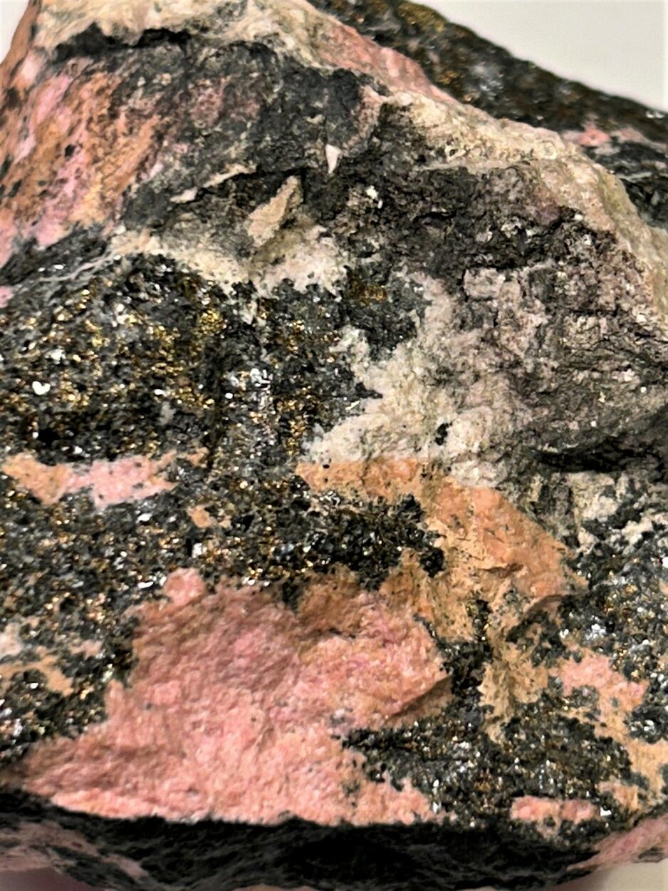 Chalcopyrite & Rhodonite