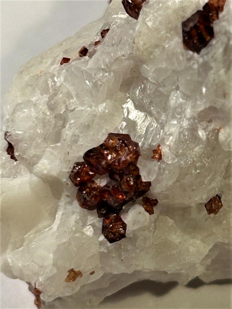 Spessartine On Calcite