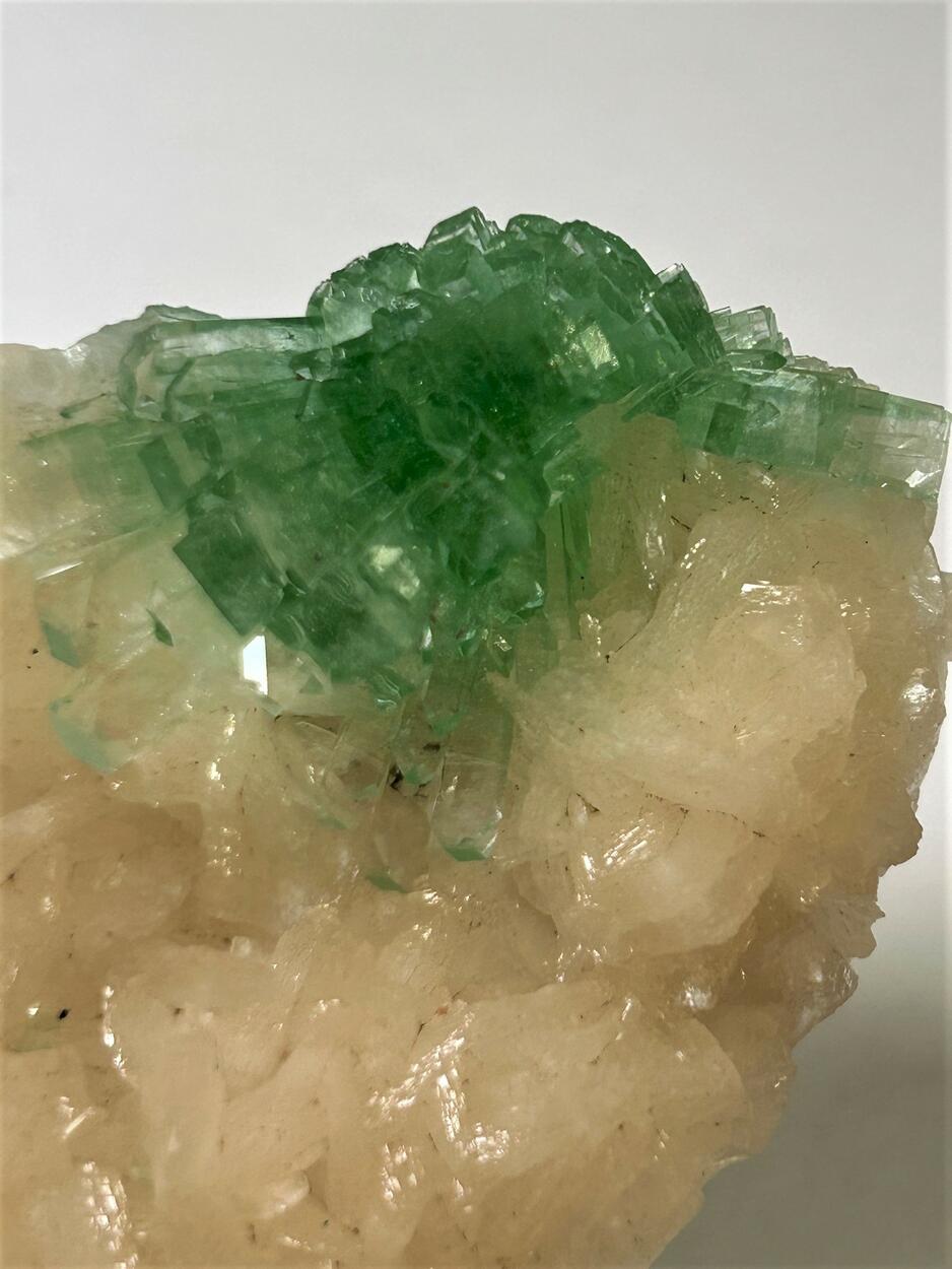 Apophyllite On Stilbite