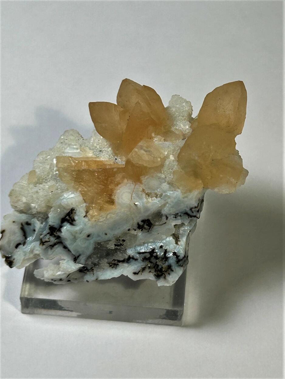 Calcite On Chalcedony