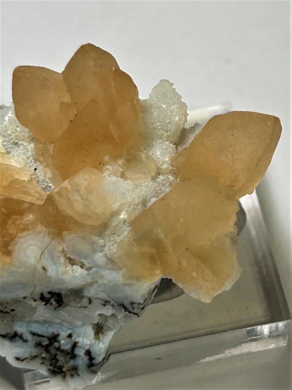 Calcite On Chalcedony