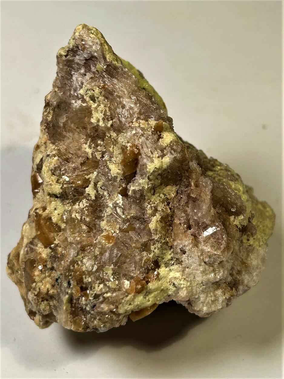 Anglesite & Sulphur In Gypsum