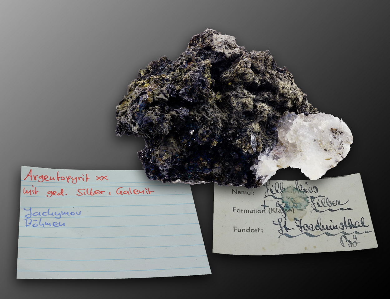 Native Silver Argentite & Argentopyrite