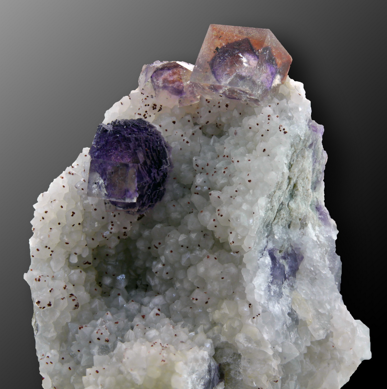 Fluorite On Quartz