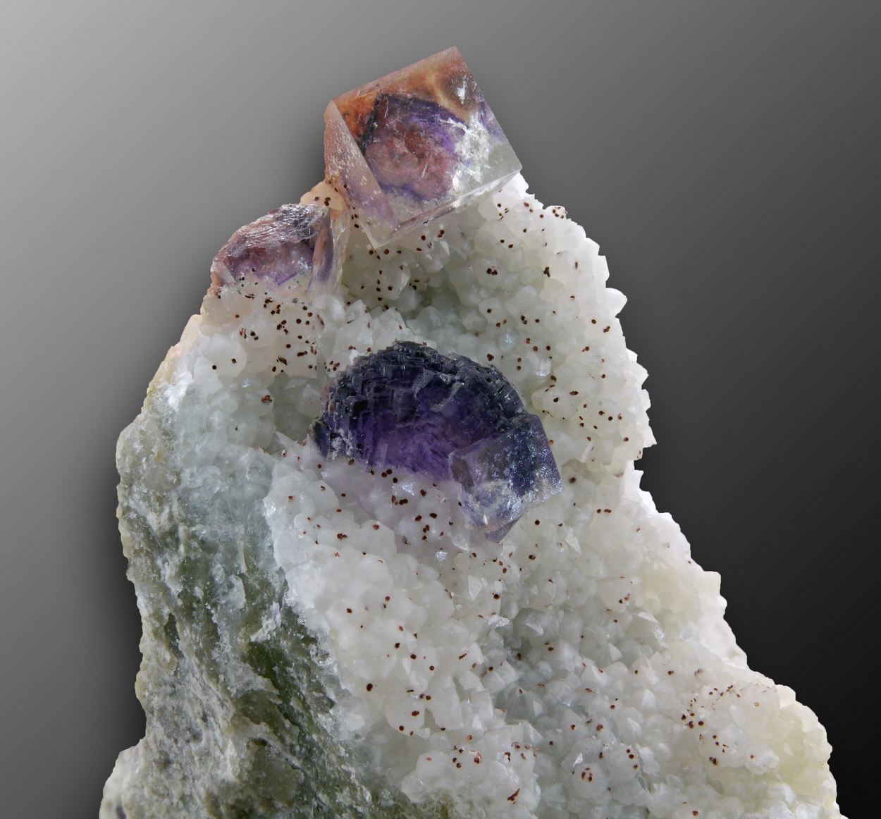 Fluorite On Quartz