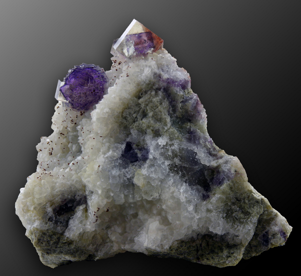 Fluorite On Quartz