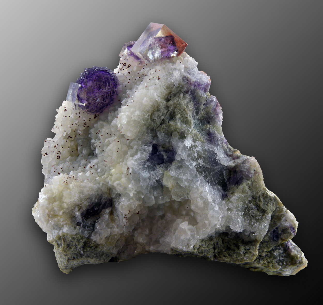 Fluorite On Quartz