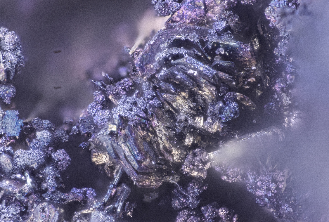 Sternbergite On Baryte & Quartz