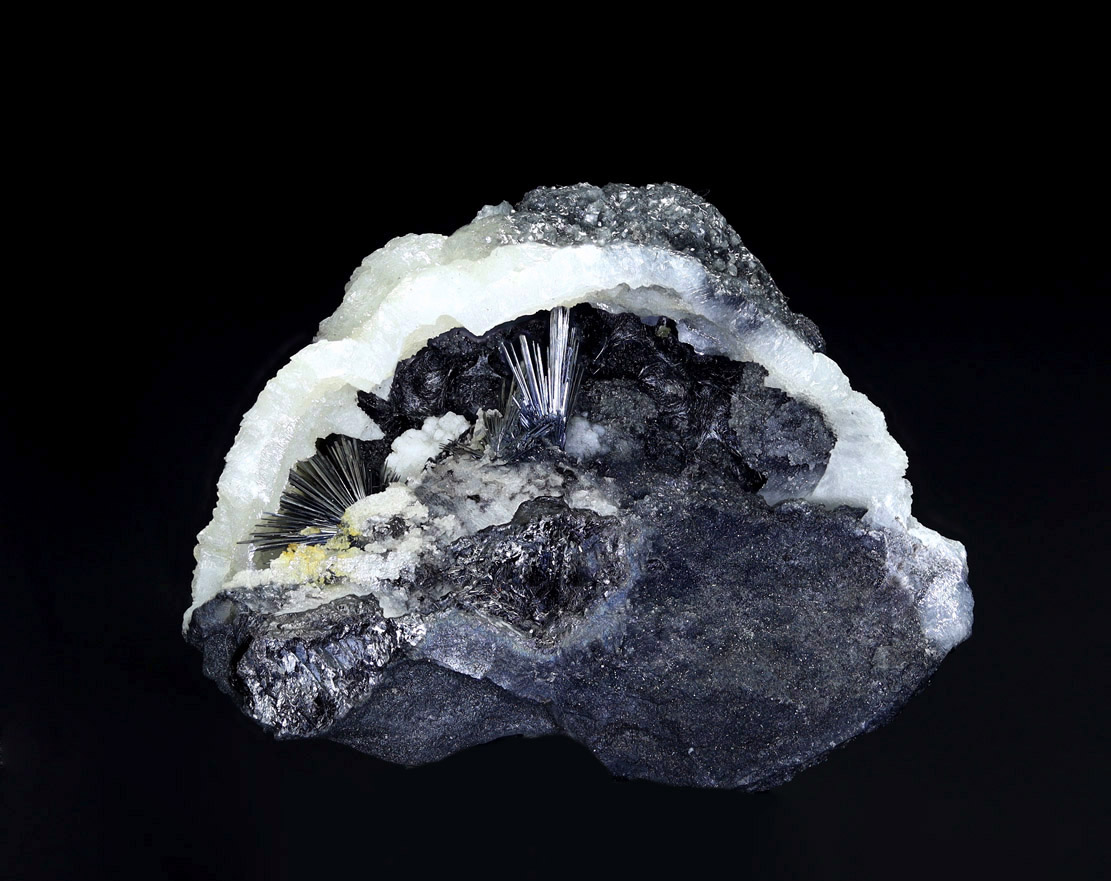 Stibnite & Calcite