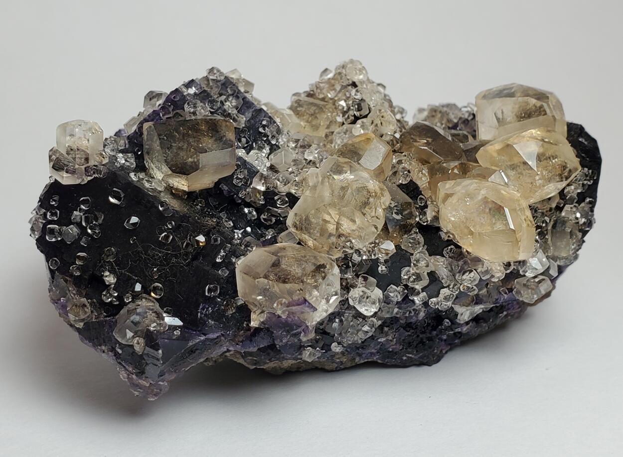 Calcite On Fluorite