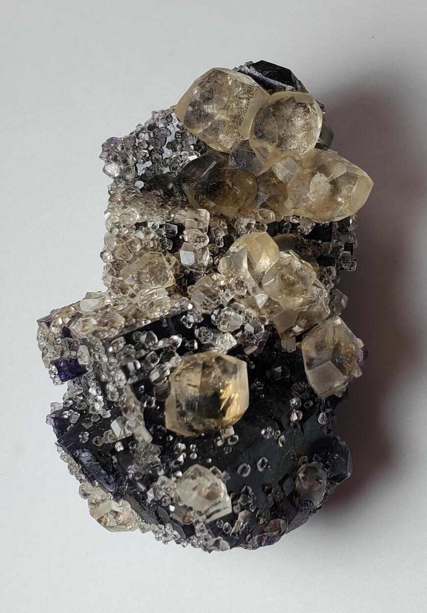 Calcite On Fluorite