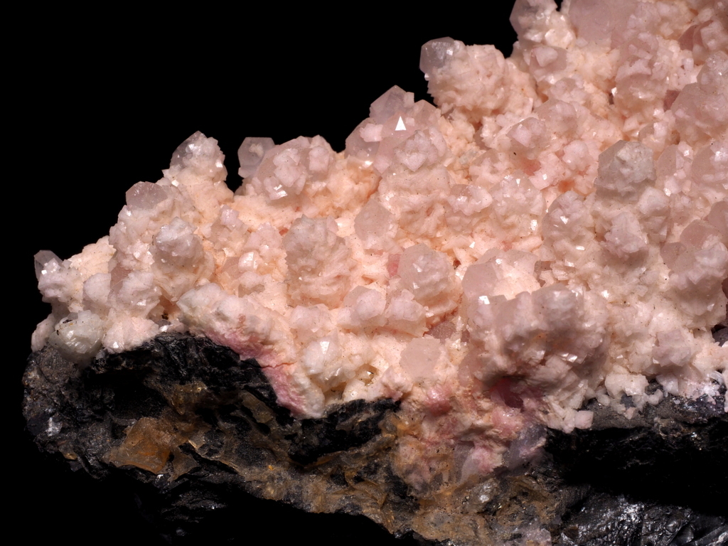 Rhodochrosite On Quartz
