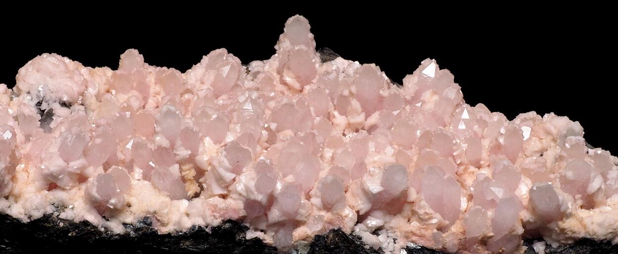 Rhodochrosite On Quartz