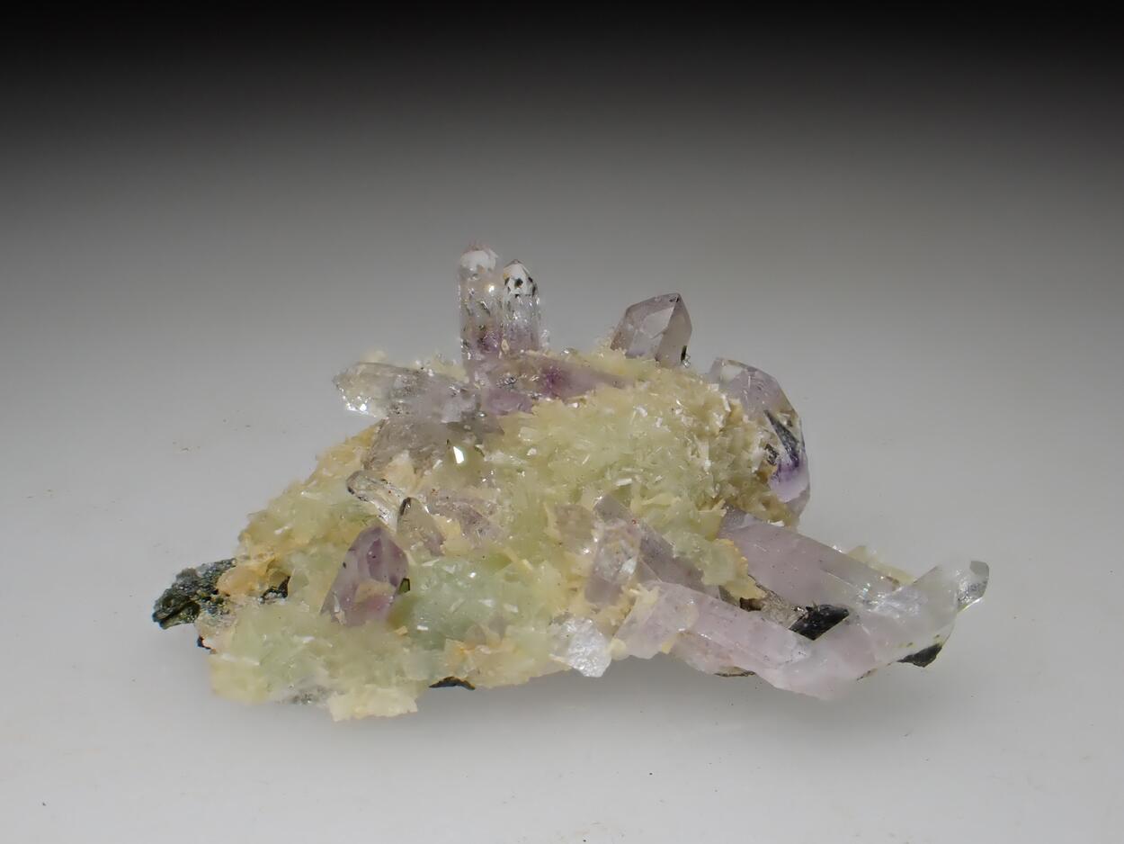 Prehnite & Amethyst