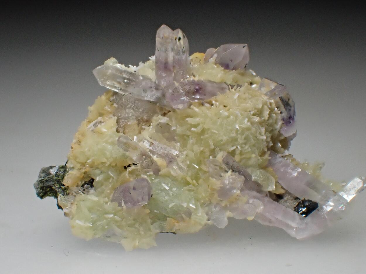 Prehnite & Amethyst