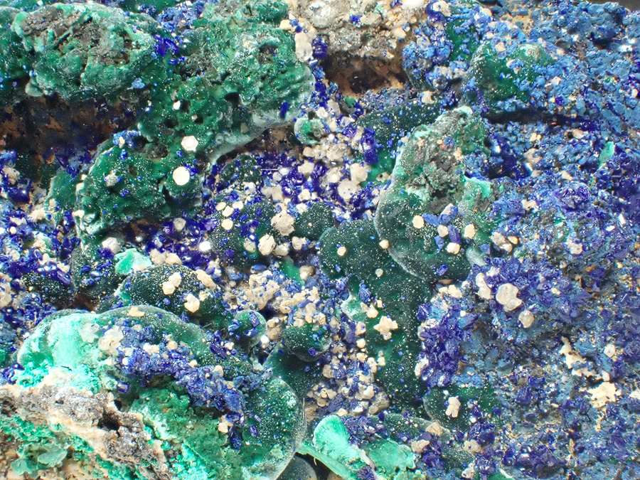 Azurite & Malachite & Cerussite