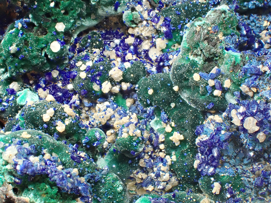 Azurite & Malachite & Cerussite