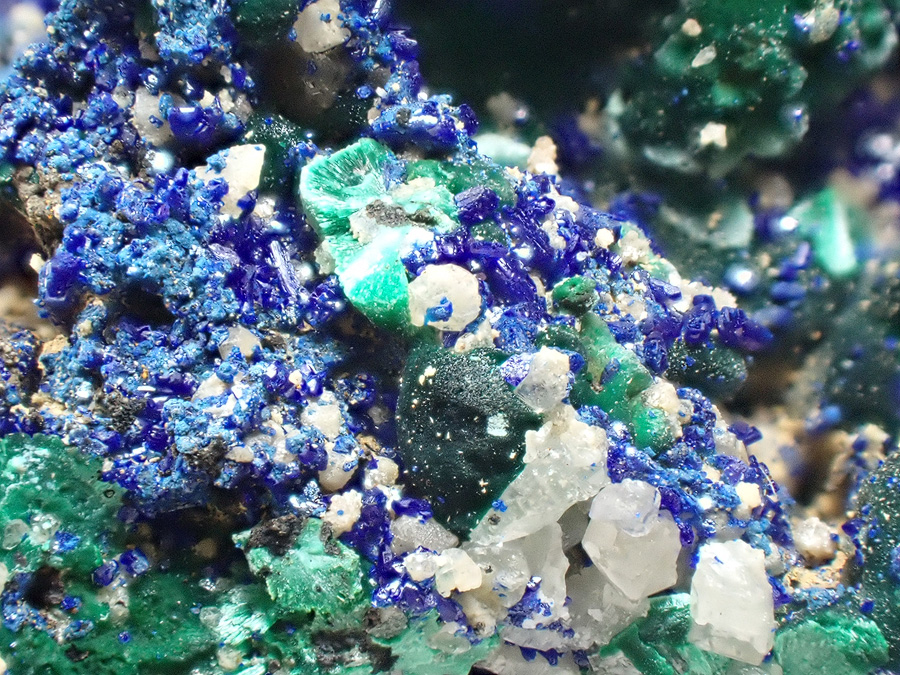 Azurite & Malachite & Cerussite