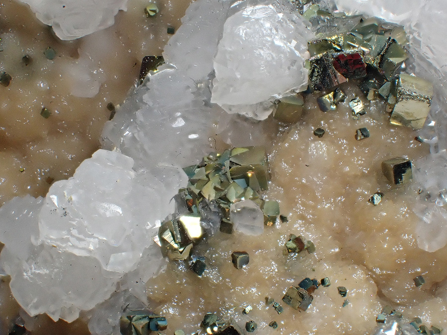 Calcite Pyrite & Rhodochrosite