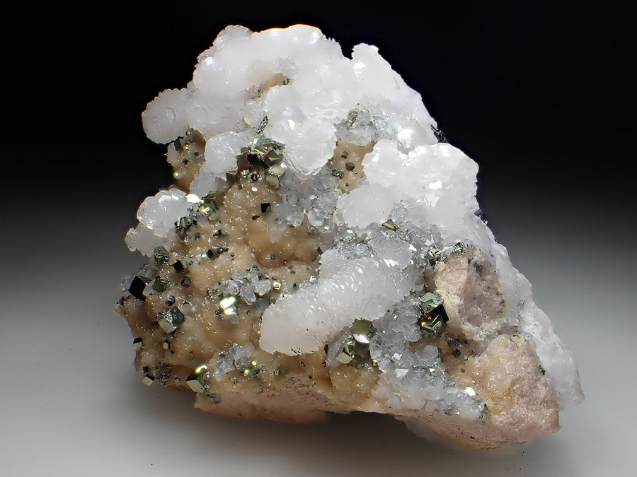 Calcite Pyrite & Rhodochrosite