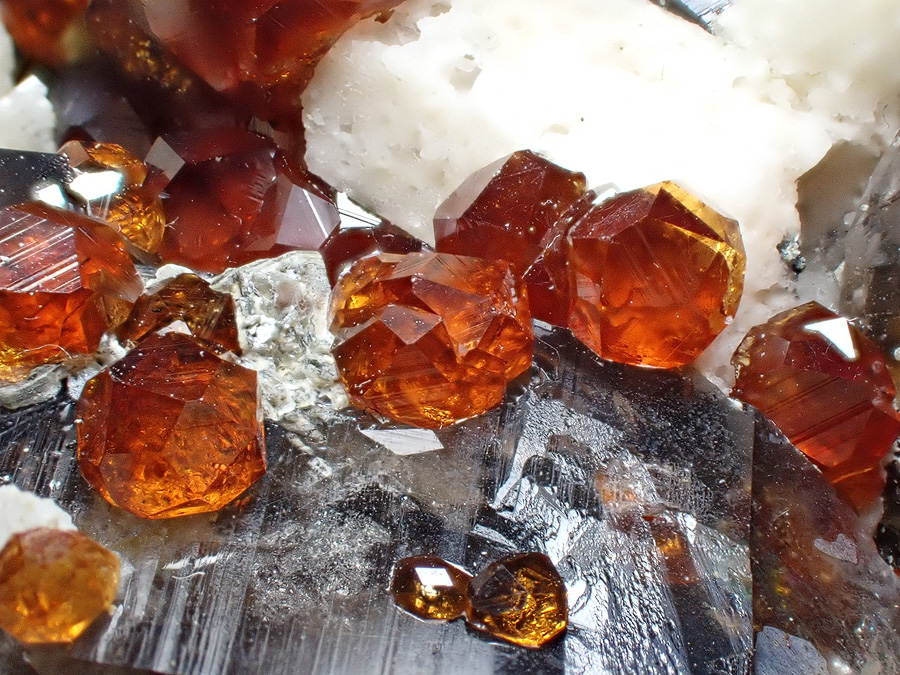 Spessartine Smoky Quartz & Orthoclase