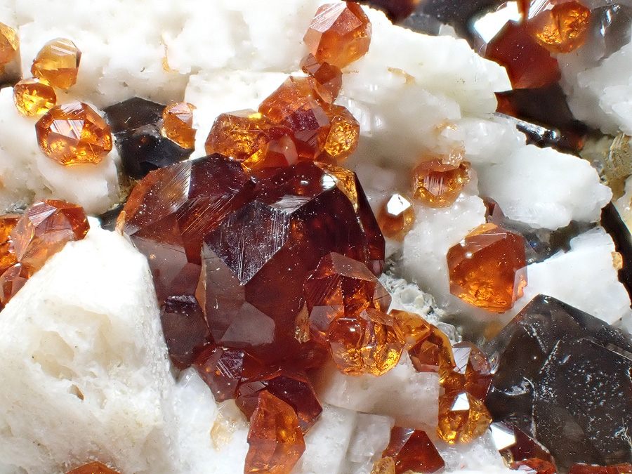 Spessartine Smoky Quartz & Orthoclase