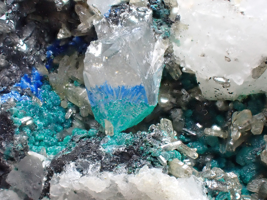 Mimetite Cerussite Linarite & Malachite