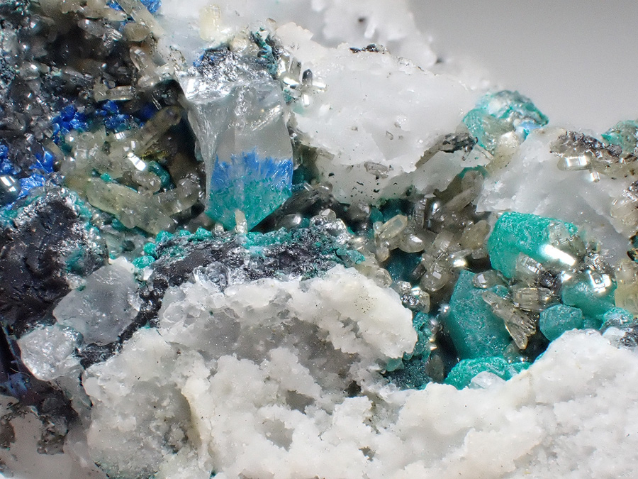 Mimetite Cerussite Linarite & Malachite