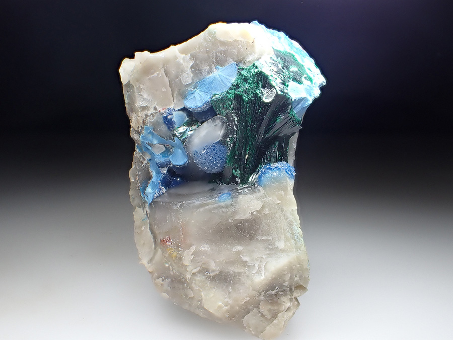 Shattuckite Malachite Quartz & Calcite