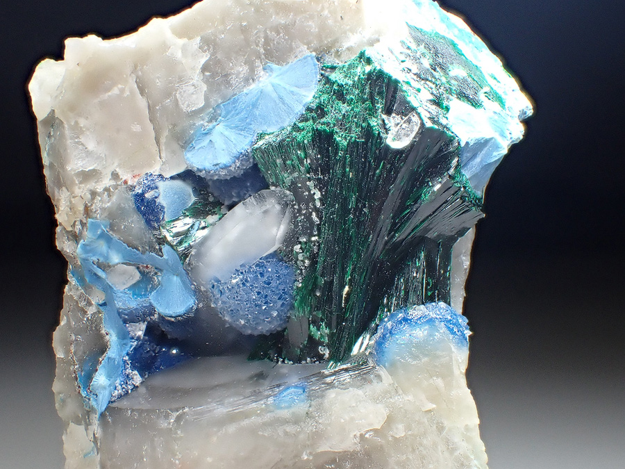 Shattuckite Malachite Quartz & Calcite