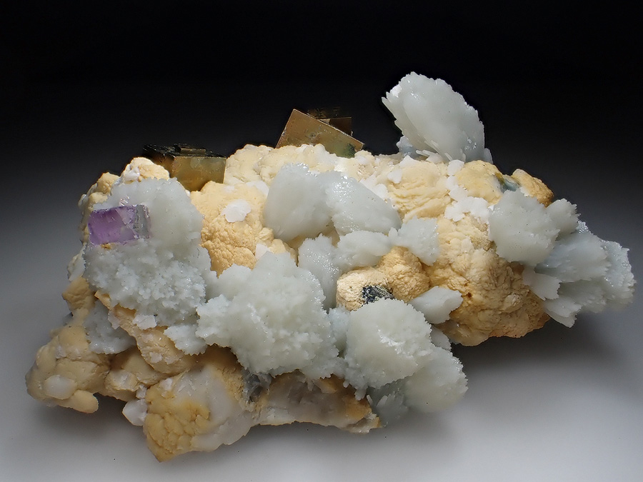 Pyrite Quartz Dolomite & Fluorite