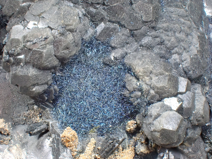 Galena Calcite & Boulangerite