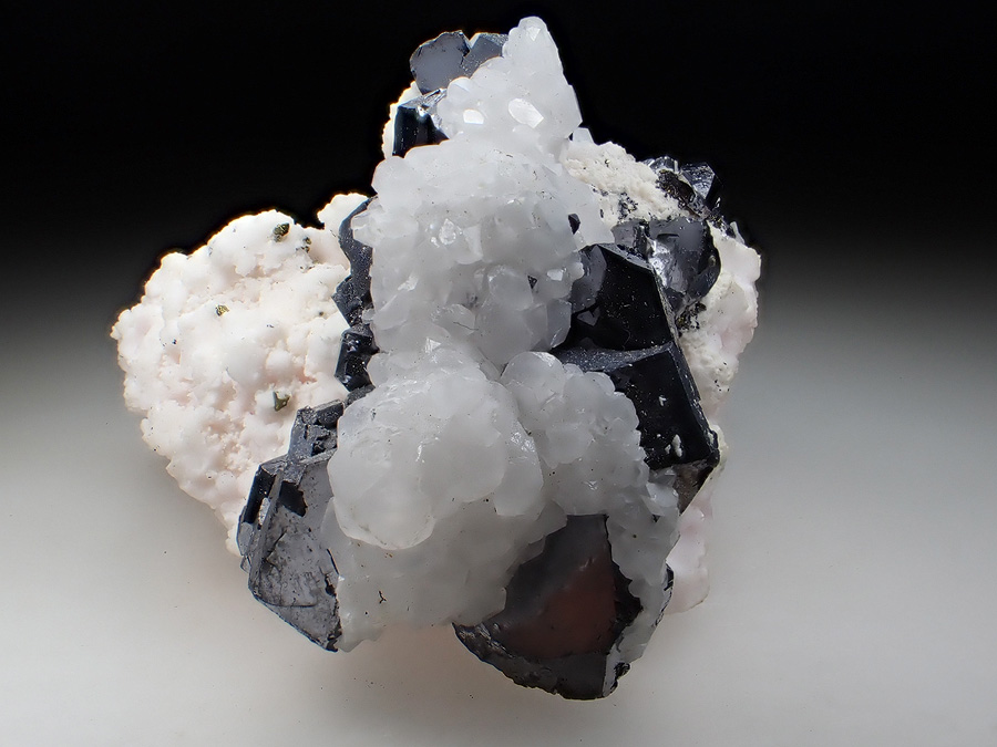 Rhodochrosite Galena & Calcite