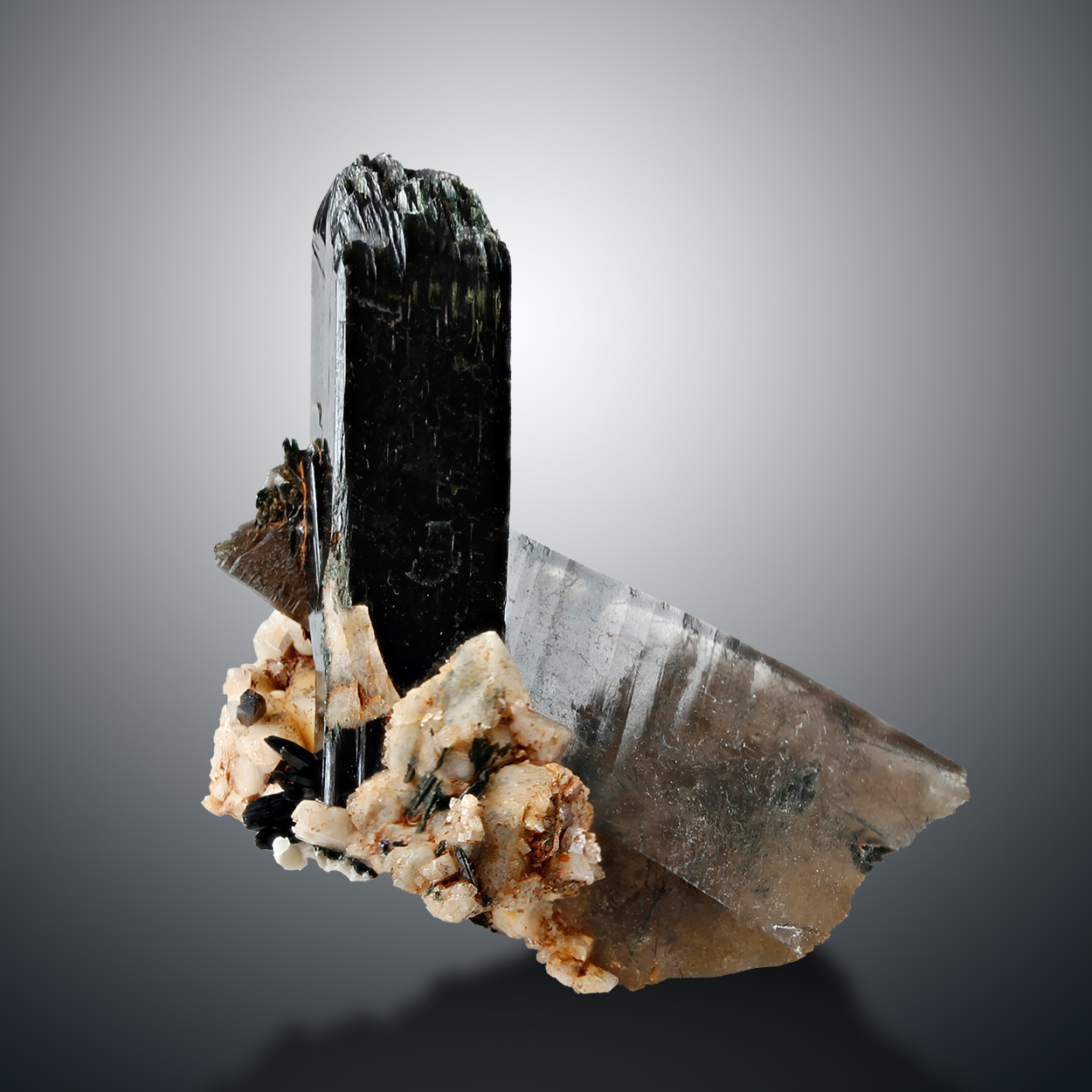 Aegirine & Smoky Quartz