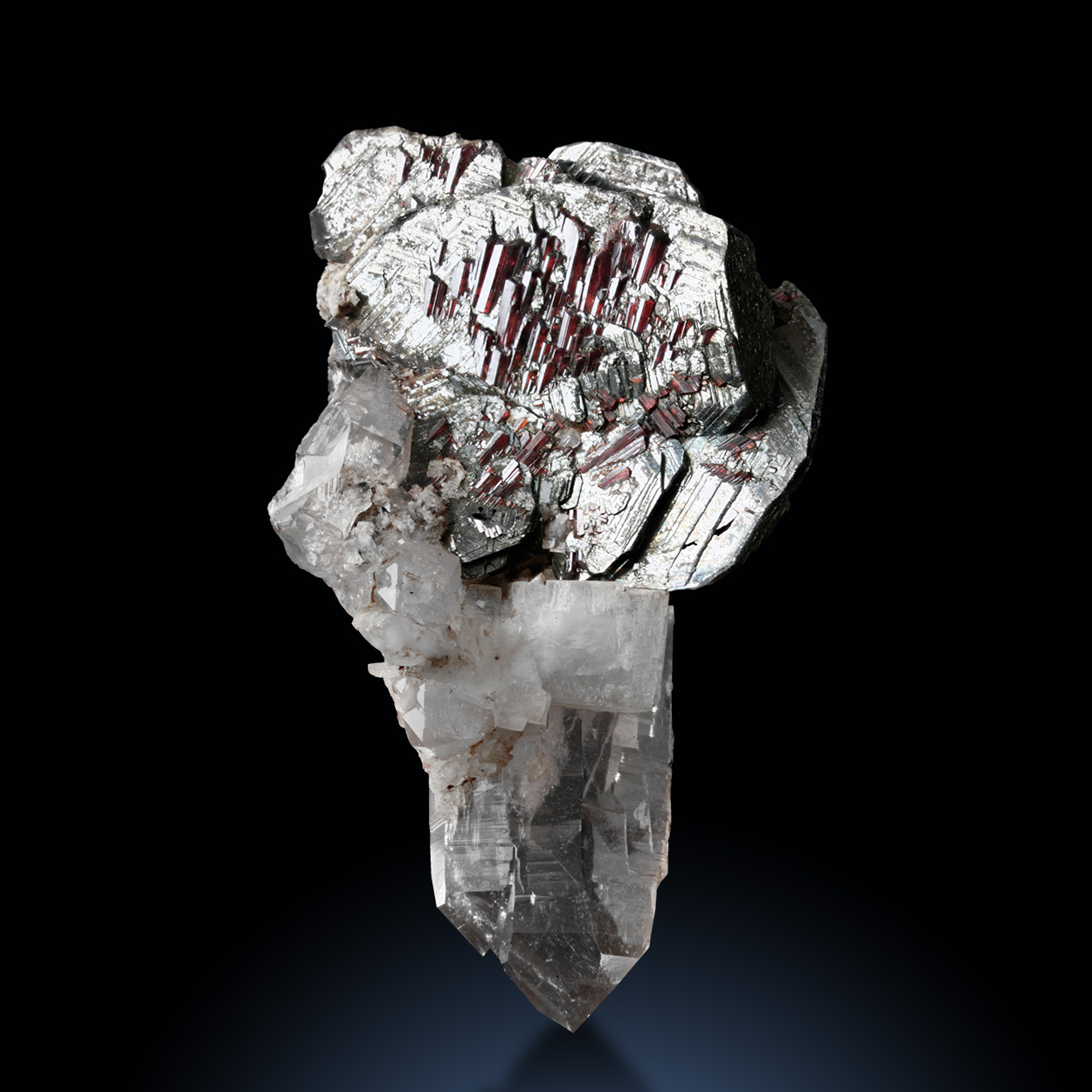 Hematite With Rutile On Quartz