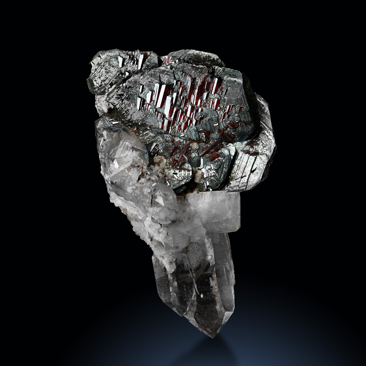 Hematite With Rutile On Quartz