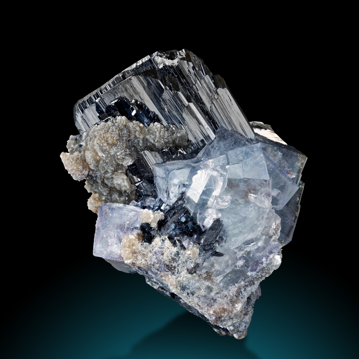 Wolframite & Fluorite