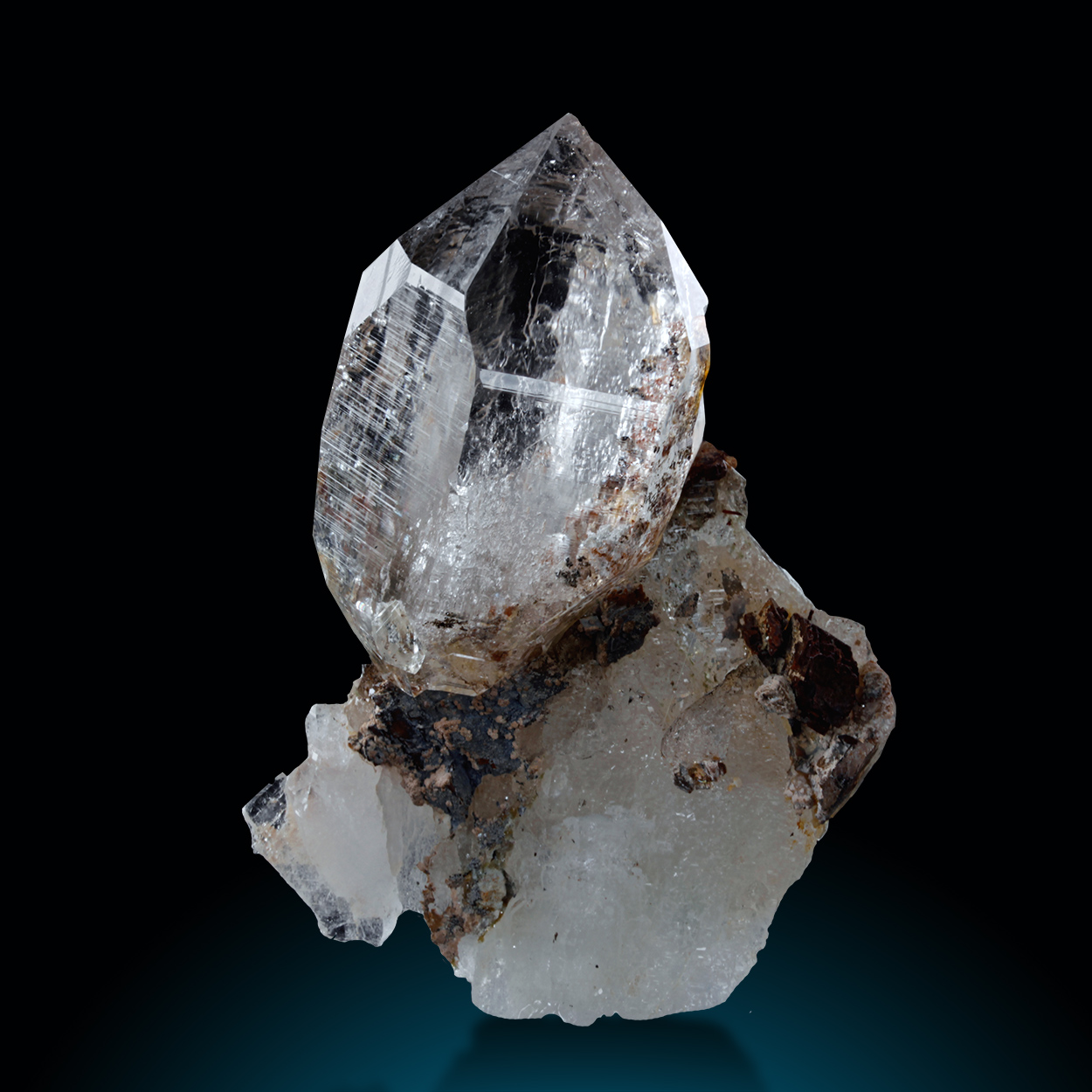 Rock Crystal & Siderite