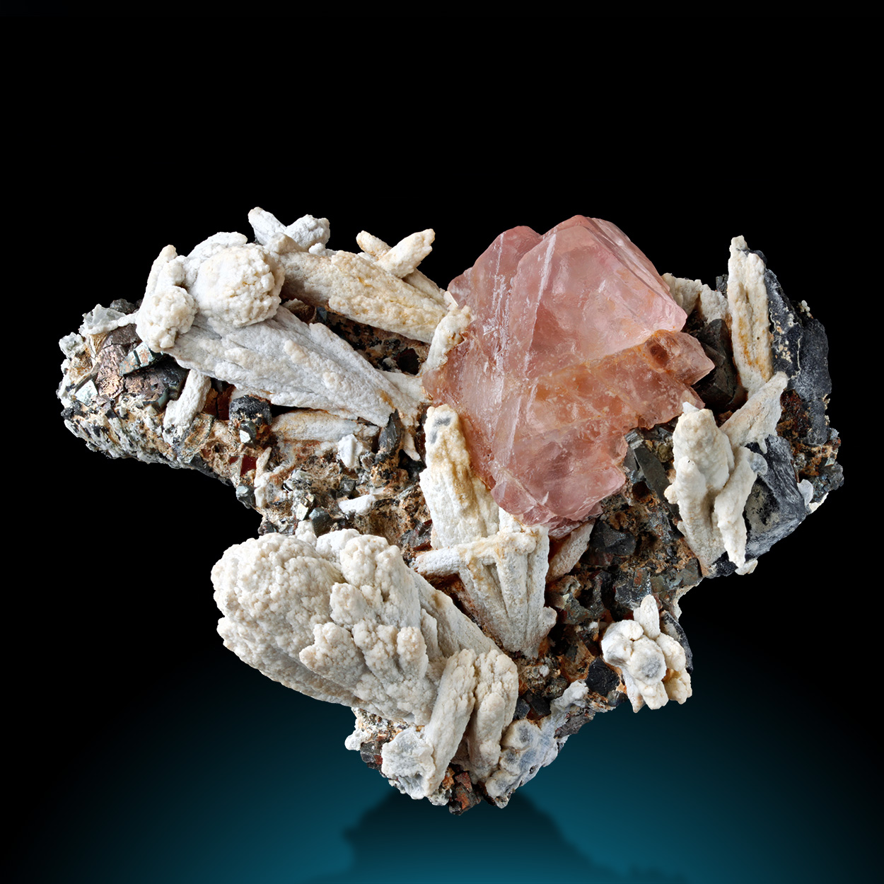 Fluorite With Quartz & Arsenopyrite
