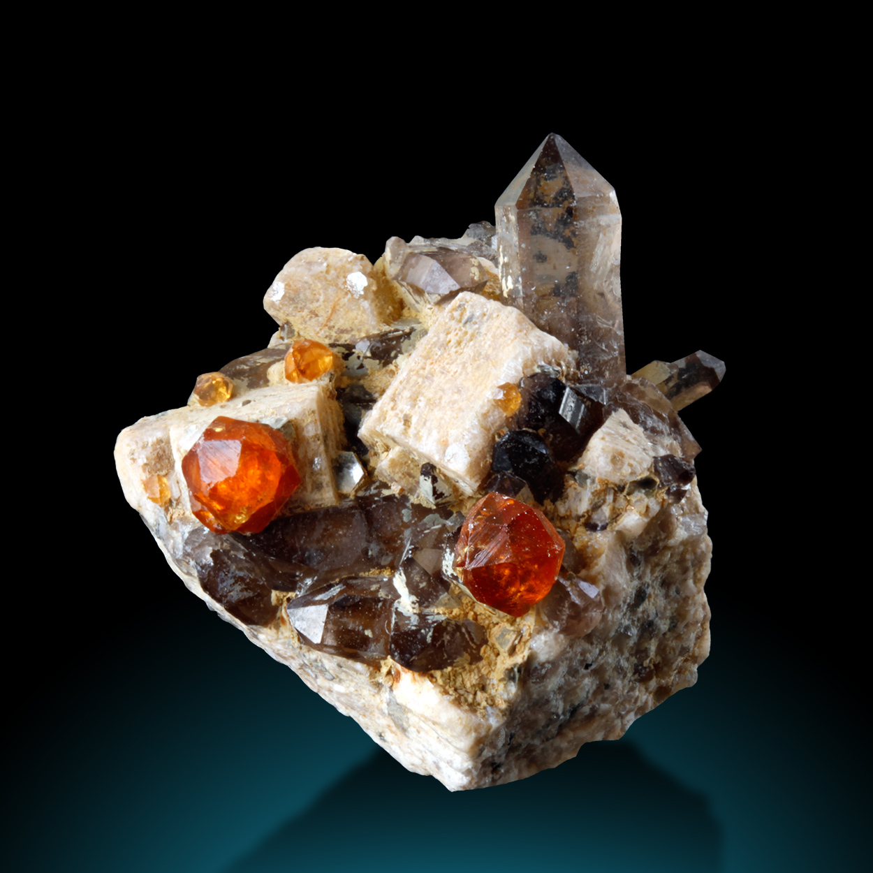 Spessartine & Smoky Quartz