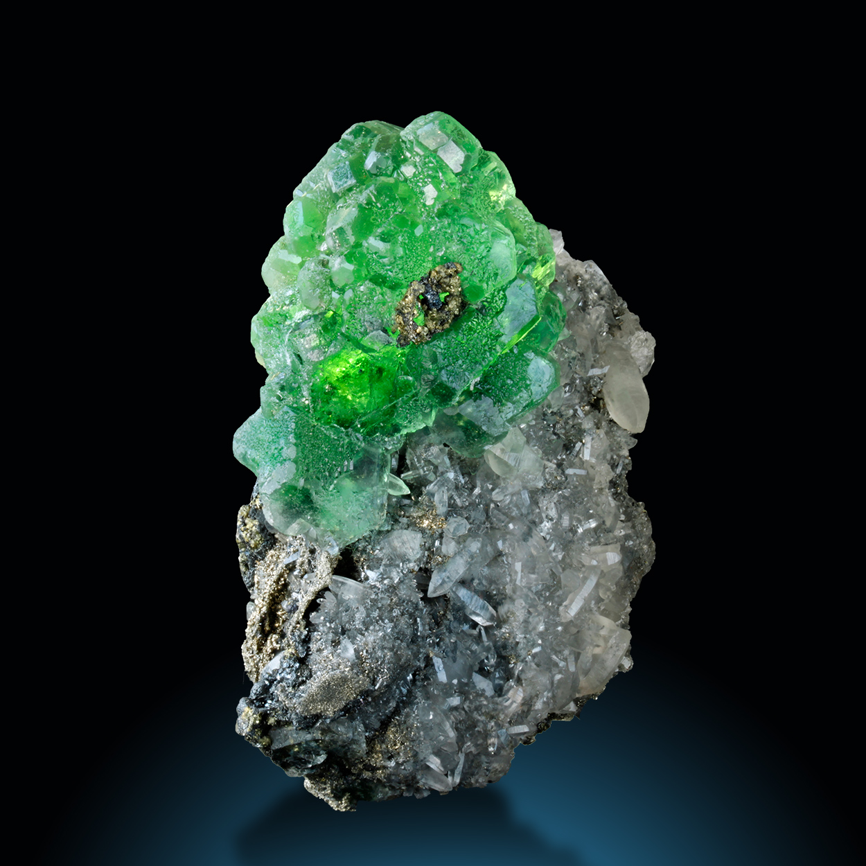 Fluorite Calcite & Pyrite