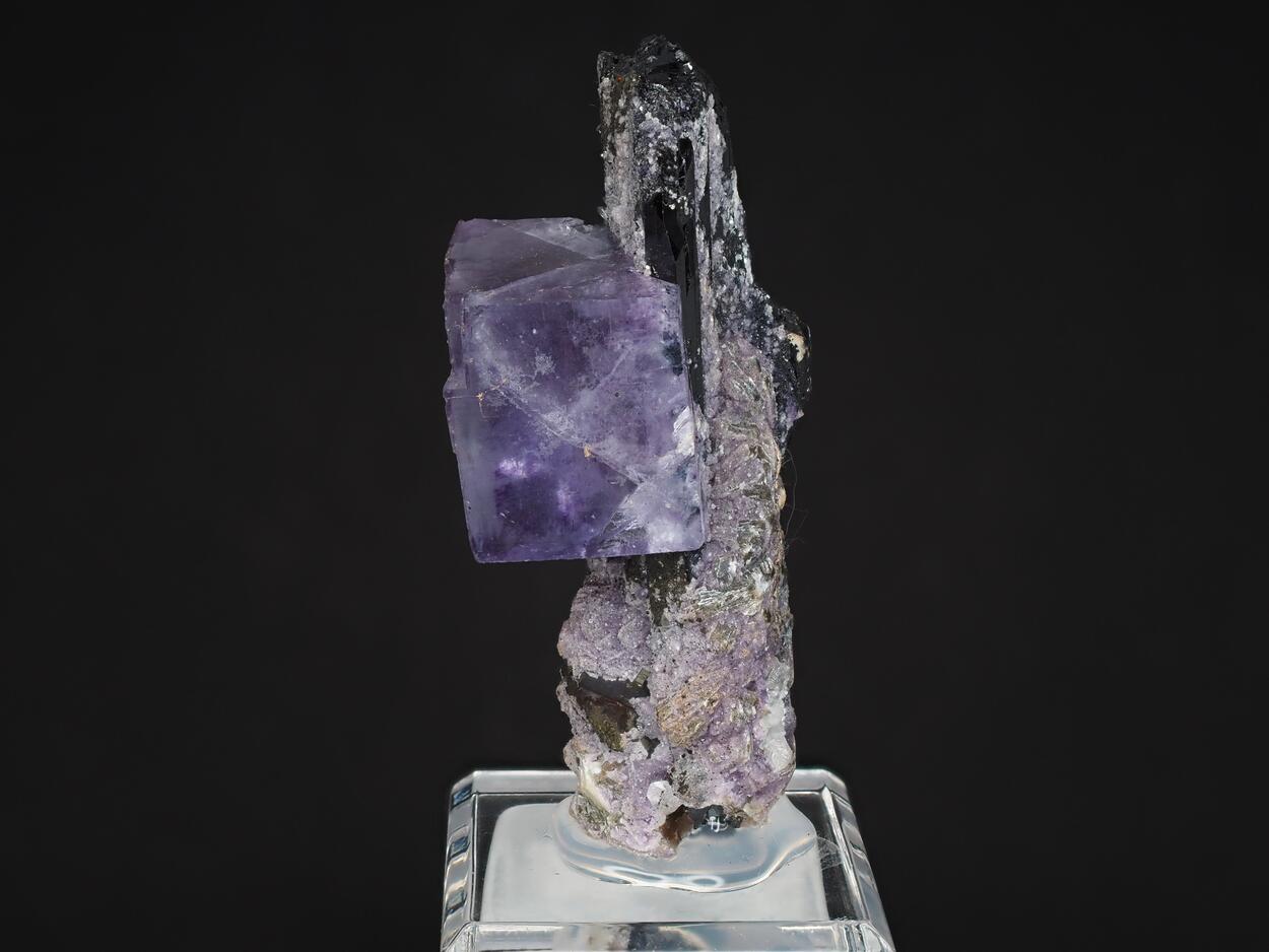 Fluorite On Ferberite